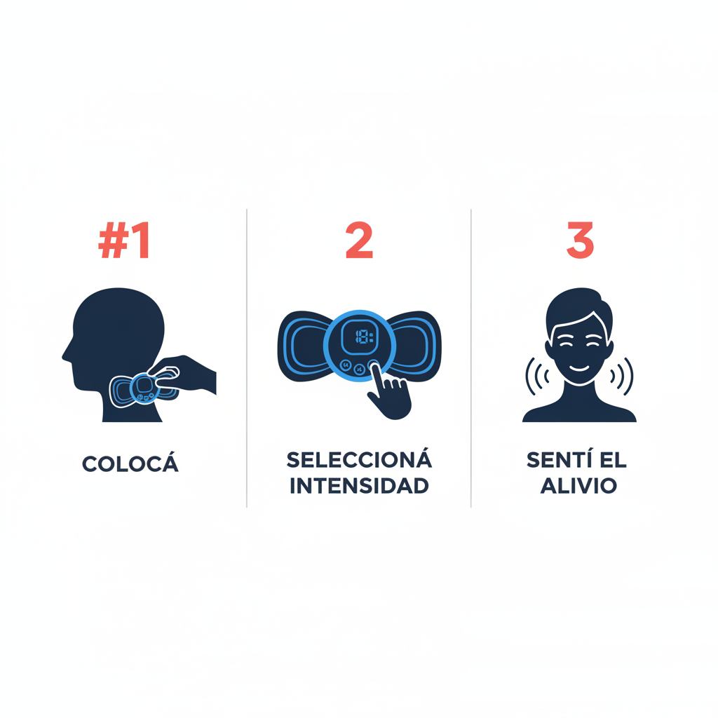 Cómo funciona el masajeador EMS en 3 pasos