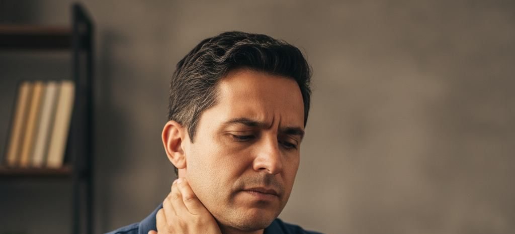 Persona con dolor cervical